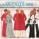 Vintage Sewing Pattern Misses' & Men's Robe Jacket Pants Size 36-38 McCall's 5818 UNCUT