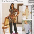 Misses' Tunic Pants Skirt Sewing Pattern Size 26 McCall's 2138 UNCUT