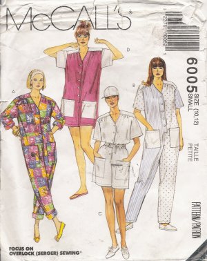 Misses' Jumpsuit Sewing Pattern Size 10-12 McCall's 6005 UNCUT