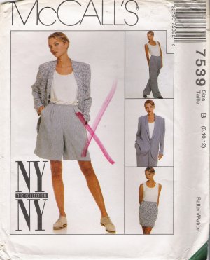 Misses' Jacket Skirt Pants Shorts Tank Top Sewing Pattern Size 8-12 McCall's 7539 UNCUT