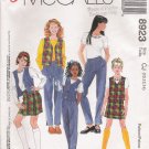 Girls' Vest Top Pants Skort Sewing Pattern Size 10-14 McCall's 8923 UNCUT