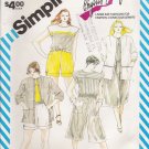 Vintage Sewing Pattern Misses' Shorts Culottes Top Jacket Size 20 Simplicity 6342 UNCUT