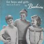 Handknits For Boys & Girls Vintage Knitting Pattern Book by Beehive