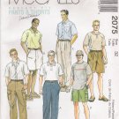 Men's Pants Shorts Sewing Pattern Size 32 McCall's 2075 UNCUT