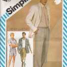 Vintage Sewing Pattern Men's Pants Shorts Shirt Jacket Size 40 Simplicity 5866 UNCUT