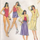Vintage Sewing Pattern Misses' Jacket Bodysuit Skirt Shorts Size 14 Butterick 3128 UNCUT