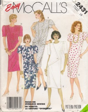 Misses' Dress Sewing Pattern Size 18 McCall's 2431 UNCUT