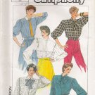 Misses' Blouse Sewing Pattern Size 10 Simplicity 7091 UNCUT