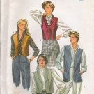 Misses' Vest Sewing Pattern Size 14 Simplicity 6621 UNCUT