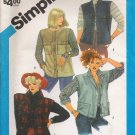 Misses' Vest Sewing Pattern Size 12 Simplicity 6597 UNCUT