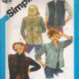 Misses' Vest Sewing Pattern Size 12 Simplicity 6597 UNCUT