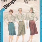 Misses' Slim Skirt Sewing Pattern Size 12 Simplicity 6521 UNCUT