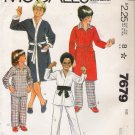Vintage Sewing Pattern Boys' & Teen Boys' Robe Jacket Pajamas Size 8-10 McCall's 7679 UNCUT