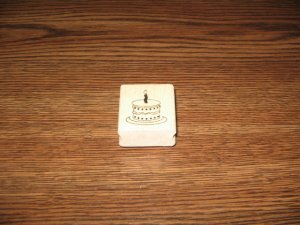 Birthday Cake Wood Mounted Rubber Stamp
