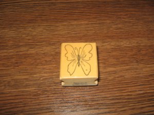 Butterfly Wood Mounted Rubber Stamp by Anne Made Design