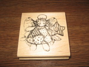 Angel Wood Mounted Rubber Stamp by Creative Impressions