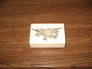 Flying Monster Wood Mounted Rubber Stamp by Rubber Baby Buggy Bumpers