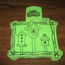 Birdhouse Trio Foam Mounted Rubber Stamp For Fabric by Anita's