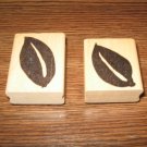 Bold Leaves Wood Mounted Rubber Stamp Lot by Hot Potatoes
