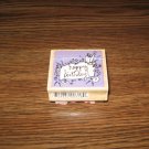 Happy Birthday Wood Mounted Rubber Stamp
