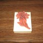 Flower Wood Mounted Rubber Stamp