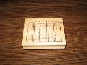 Picket Fence Wood Mounted Rubber Stamp by Azadi Earles