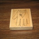Garden Glove Wood Mounted Rubber Stamp