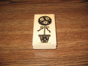 Rose Topiary Wood Mounted Rubber Stamp by Stampin Up