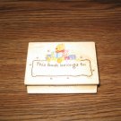 Winnie The Pooh Hunny Bee Bookplate Wood Mounted Rubber Stamp by All Night Media