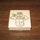Angel Teddy Bear Wood Mounted Rubber Stamp