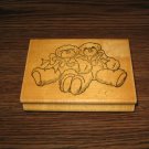 Teddy Bear Pair Wood Mounted Rubber Stamp by Daisy Kingdom