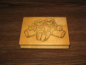 Teddy Bear Pair Wood Mounted Rubber Stamp by Daisy Kingdom