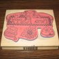 Bee Happy Teddy Bear Wood Mounted Rubber Stamp by Inkadinkado