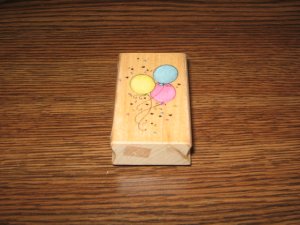 Party Balloons Wood Mounted Rubber Stamp by Hero Arts