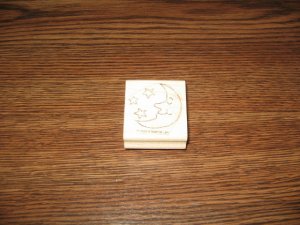 Moon Wood Mounted Rubber Stamp by Stampin Up