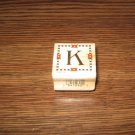 Alphabet Letter K Wood Mounted Rubber Stamp by All Night Media