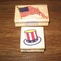 4th Of July Wood Mounted Rubber Stamps Lot Of 2