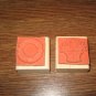 Wreath & Flower Basket Wood Mounted Rubber Stamp Lot Of 2 by Stampin Up
