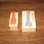 Garden Tools Wood Mounted Rubber Stamp Lot Of 2