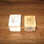 Garden Flower Pot & Bucket Wood Mounted Rubber Stamp Lot Of 2