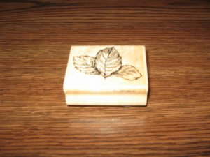 Leaf Trio Wood Mounted Rubber Stamp by Stampendous