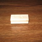 Thank You Wood Mounted Rubber Stamp