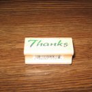 Thanks Wood Mounted Rubber Stamp