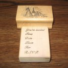 You're Invited & Party Scene Wood Mounted Rubber Stamp Lot Of 2