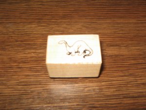 PSX Dinosaur Wood Mounted Rubber Stamp B-112 Retired Collectible
