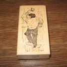 Sleeping Or Dead Man Wood Mounted Rubber Stamp by Portfolio
