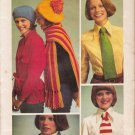 Vintage Crochet Pattern Beret Scarf Tie Dickey Simplicity 5228