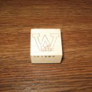 Alphabet Letter W With Baby Wood Mounted Rubber Stamp by The Paper Garden