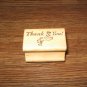 Thank You Hand With Rose Wood Mounted Rubber Stamp by All Night Media