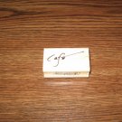 Cafe Wood Mounted Rubber Stamp by Inkadinkado